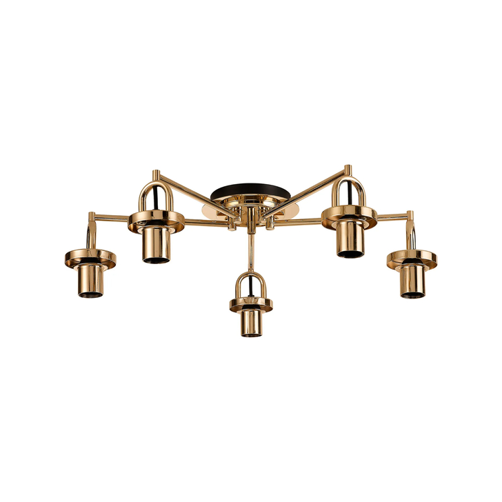 Idolite Camille 64.5cm Semi Flush Ceiling Light, 5 x E27, French Gold