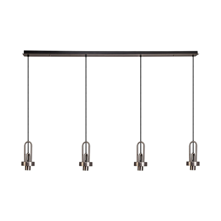 Idolite Camille Linear Suspension Kit, 4 x E27, Antique Silver/Matt Black