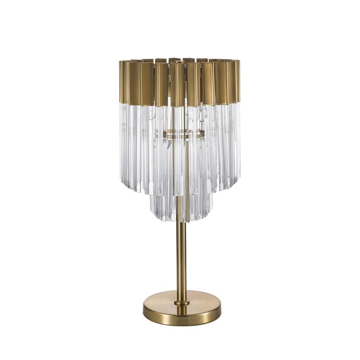 Idolite Carpathian Brass Finish 3 Light Table Lamp