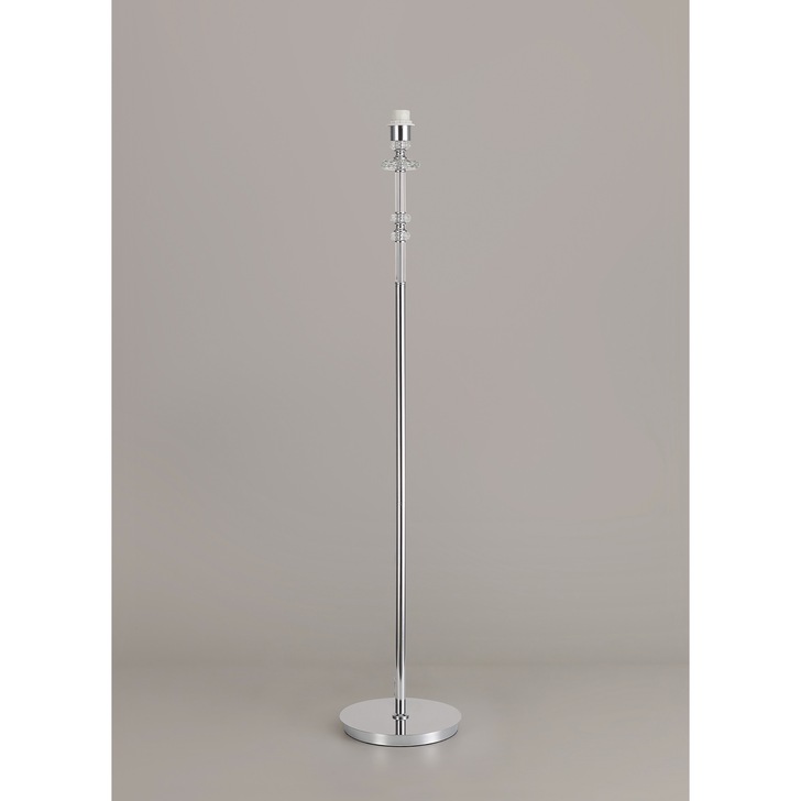 Idolite Caucasus Polished Chrome Crystal Floor Lamp