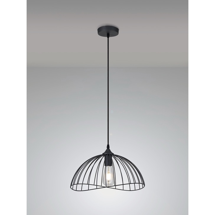 Idolite Cecilia Graphite Finish Single Pendant Light