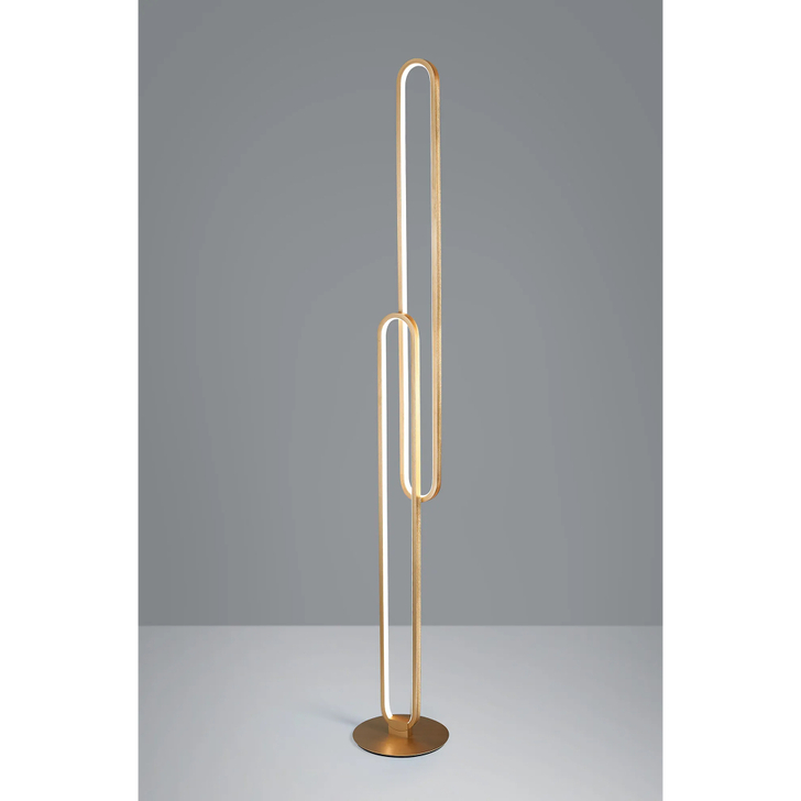 Idolite Conlon Brushed Gold Dimmable Led Floor Lamp - 3000K