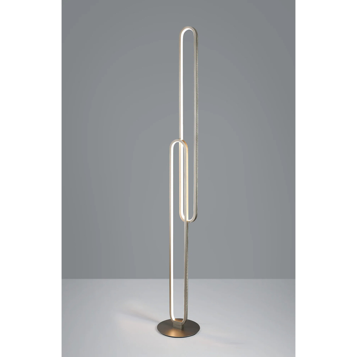 Idolite Conlon Matt Satin Nickel Dimmable Led Floor Lamp - 3000K