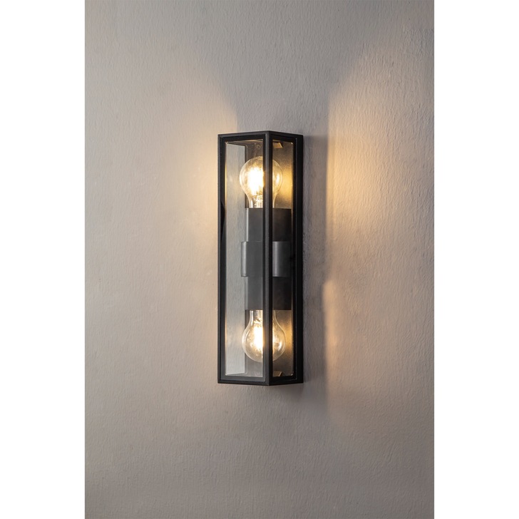 Idolite Dempsey Anthracite Flush 2 Light Exterior Wall Light - IP65