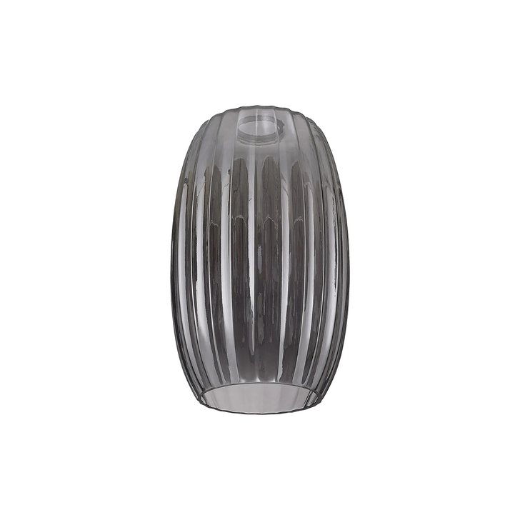Idolite Devine 18x29cm Smoke Ribbed Tubular Glass Shade