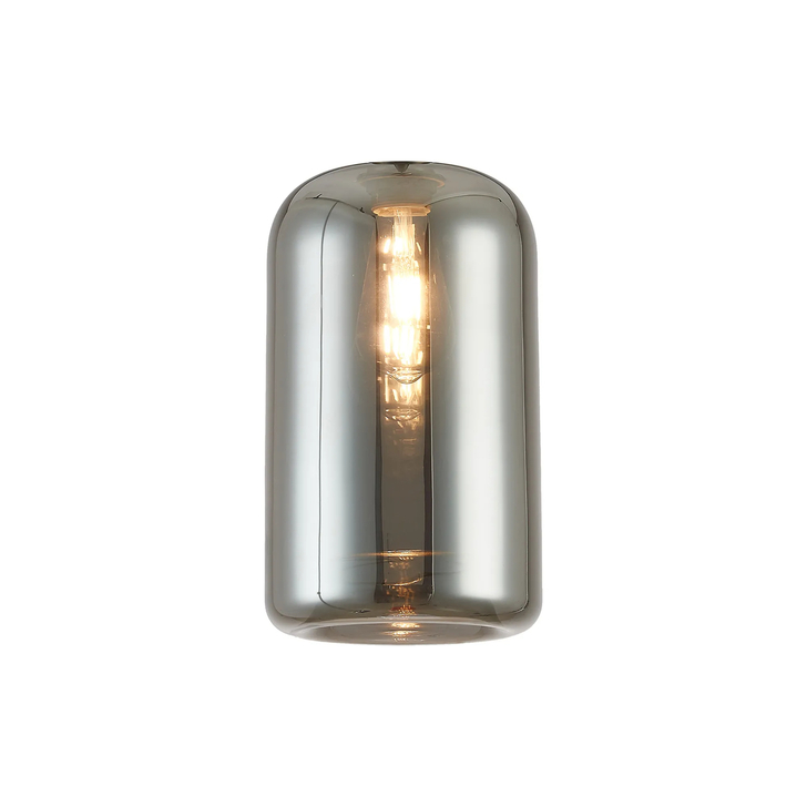 Idolite Devine 18x30cm Smoke Plated Cylinder Glass Shade