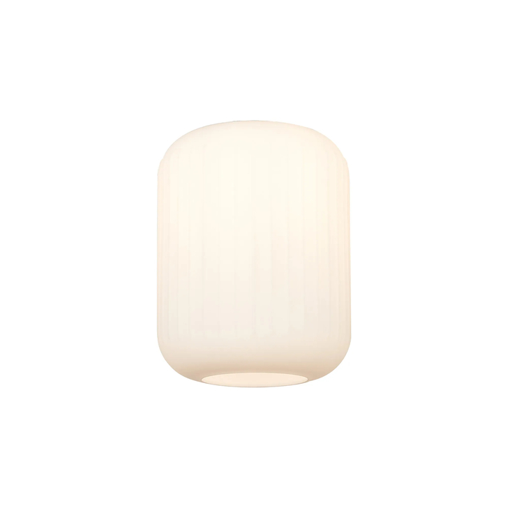 Idolite Devine 20x25.5cm Opal Ribbed Cylinder Glass Shade