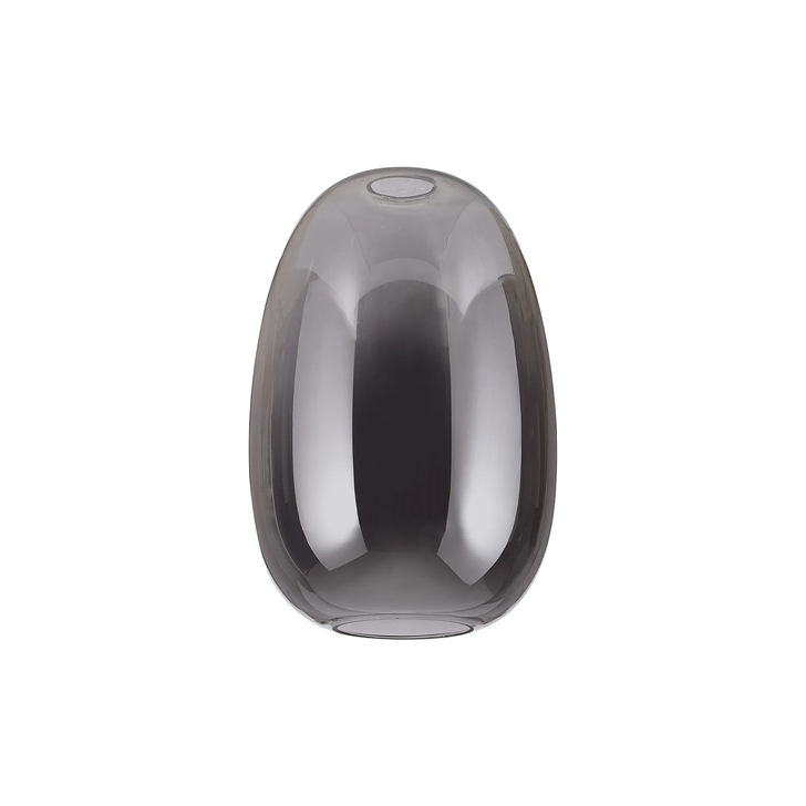 Idolite Devine 20x30cm Smoke Plated Slim Curved Trapezium Glass Shade