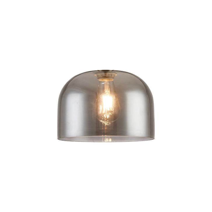 Idolite Devine 24x17cm Smoke Plated Cloche Glass Shade