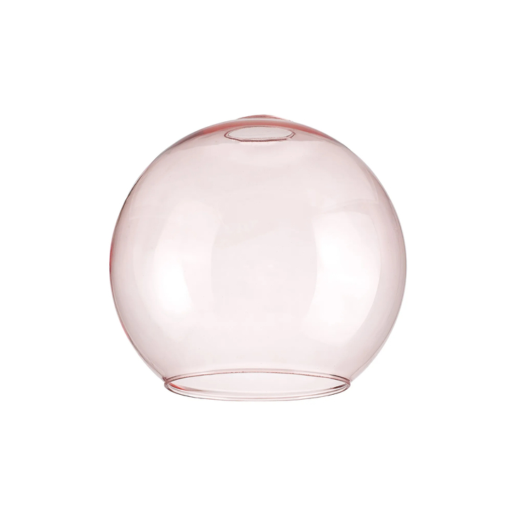 Idolite Devine 25x22.5cm Open Mouth Round Pink Globe Glass Shade