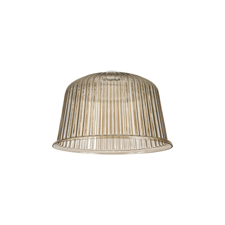 Idolite Devine 28x17.5cm Champagne Ribbed Dome Glass Shade
