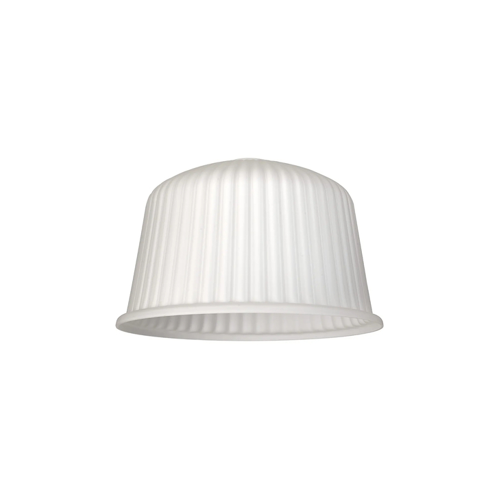 Idolite Devine 28x17.5cm Opal Ribbed Dome Glass Shade