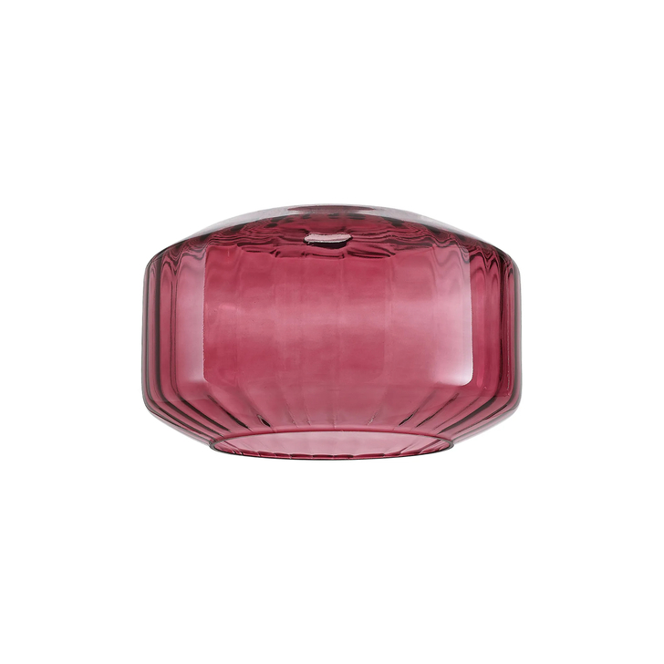 Idolite Devine 30x16.5cm Chamfered Round Rippled Glass Shade Purple