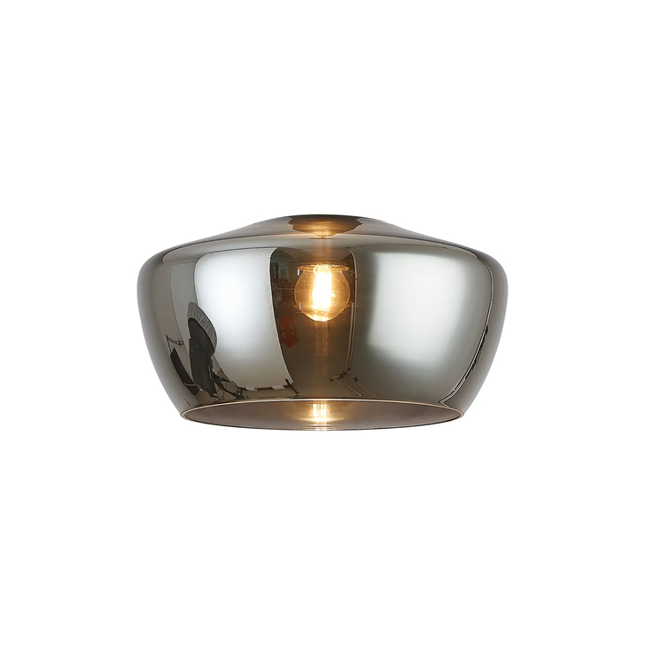 Idolite Devine 30x16.5cm Chrome Plated Trapezium Glass Shade