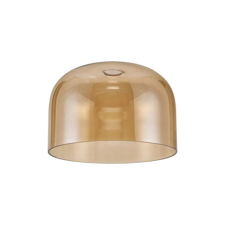 Idolite Devine 30x17cm Amber Plated Cloche Glass Shade
