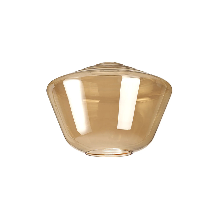 Idolite Devine 30x21.5cm Amber Plated Hexagonal Glass Shade