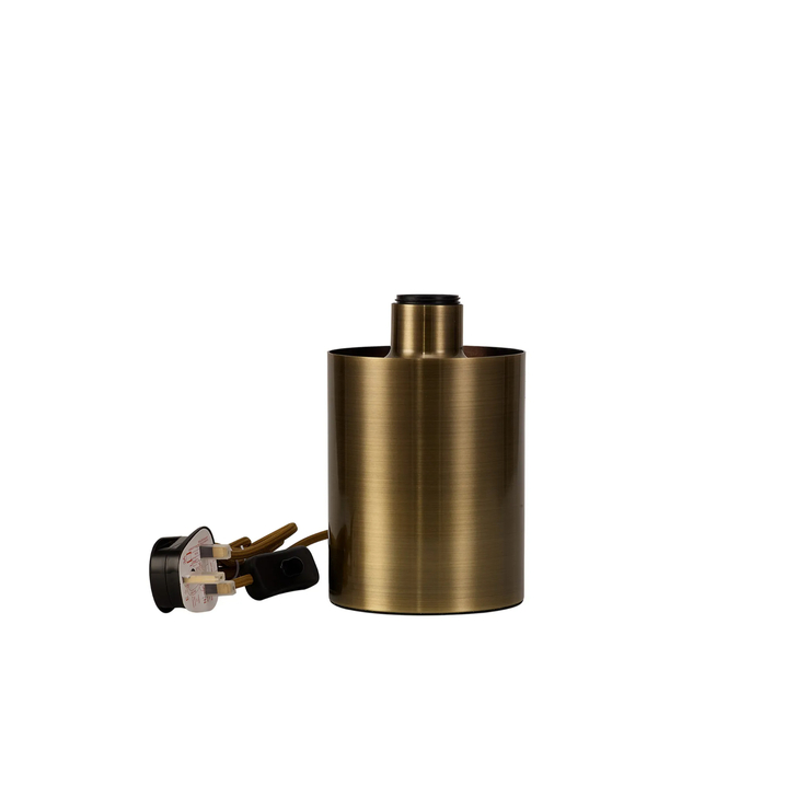 Idolite Devine Antique Brass 1 LIght E27 15cm Uplight Table Lamp Without Shade,