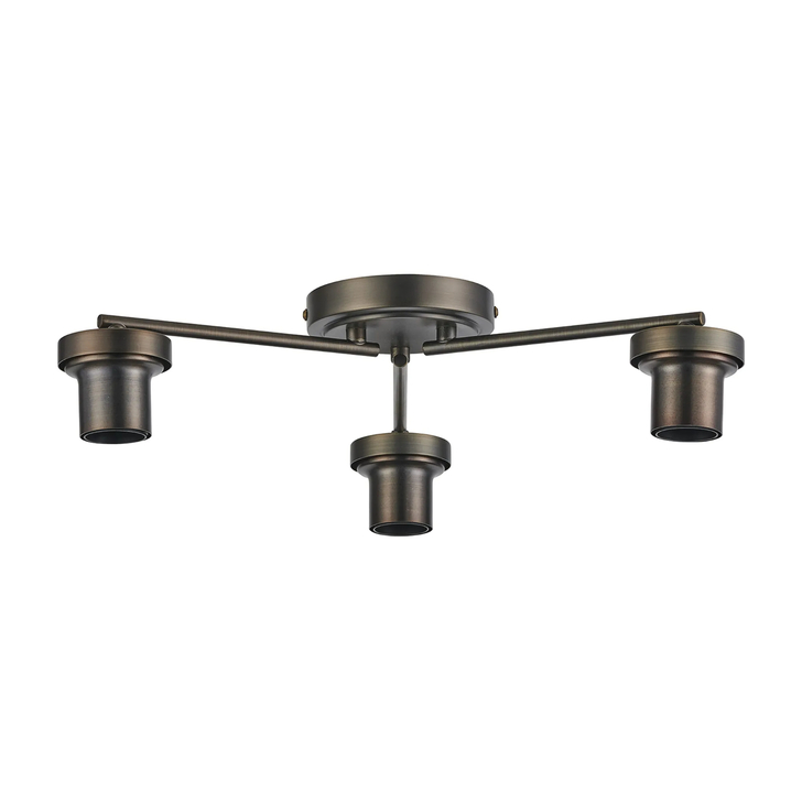 Idolite Devine Matt Bronze 3 Light Flush Ceiling (FRAME ONLY)