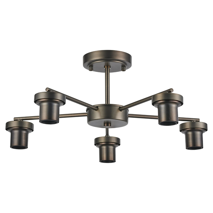 Idolite Devine Matt Bronze 5 Light Downward Semi Ceiling (FRAME ONLY)