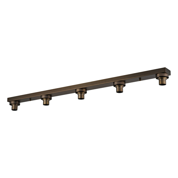 Idolite Devine Matt Bronze 5 Light E27 Linear Flush Ceiling (FRAME ONLY)