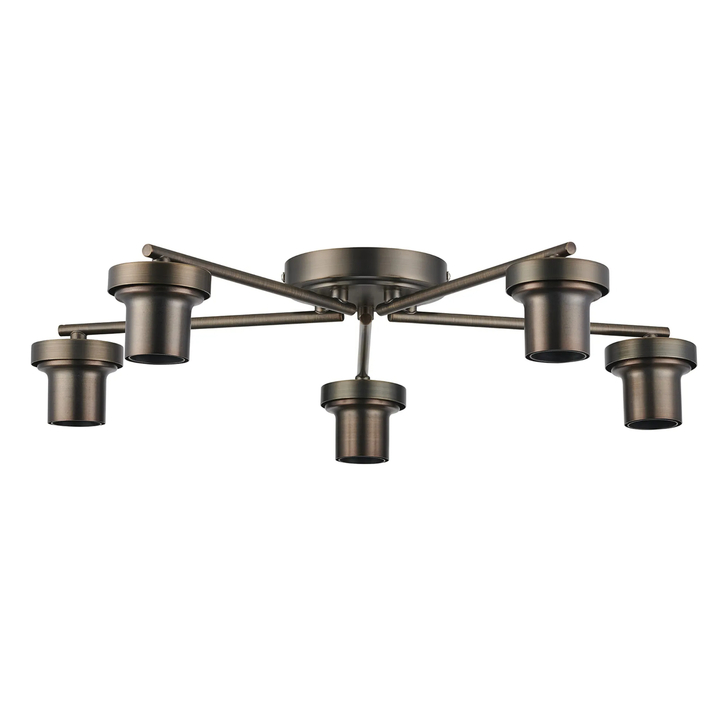 Idolite Devine Matt Bronze 5 Light Flush Ceiling (FRAME ONLY)