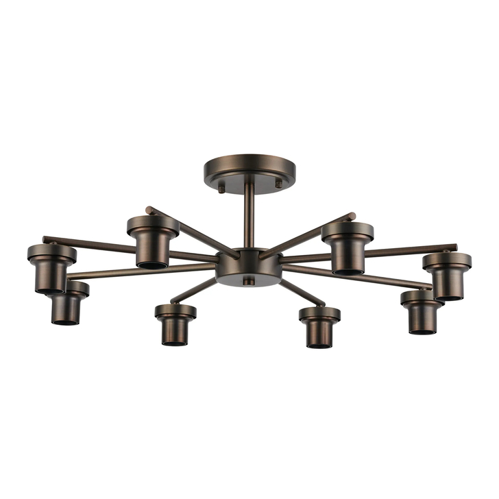 Idolite Devine Matt Bronze 8 Light Downward Semi Ceiling (FRAME ONLY)
