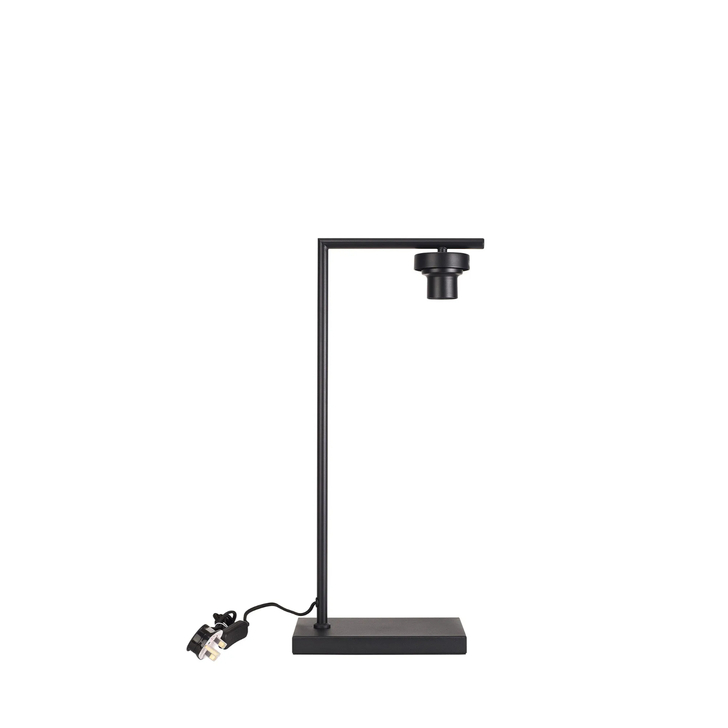 Idolite Devine Satin Black 1 Light E27 59cm Downward Table Lamp Without Shade,
