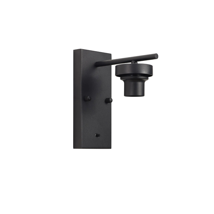 Idolite Devine Satin Black 1 Light E27 Switched Wall Light (FRAME ONLY)