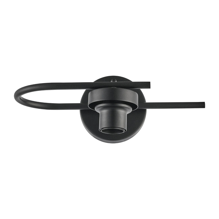 Idolite Devine Satin Black 1 Light E27 Switched Wall Light Round (FRAME ONLY)
