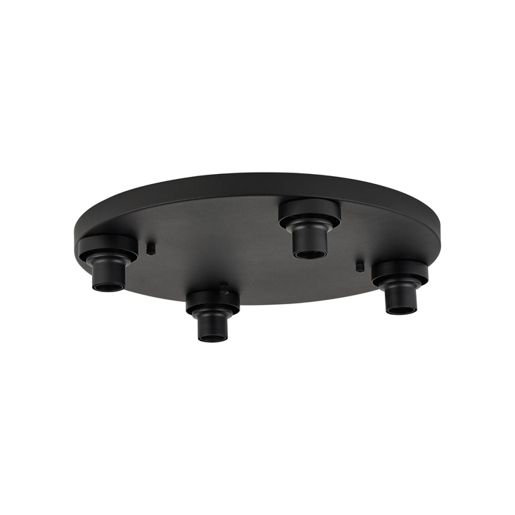 Idolite Devine Satin Black 4 Light E27 Round Flush Ceiling (FRAME ONLY)