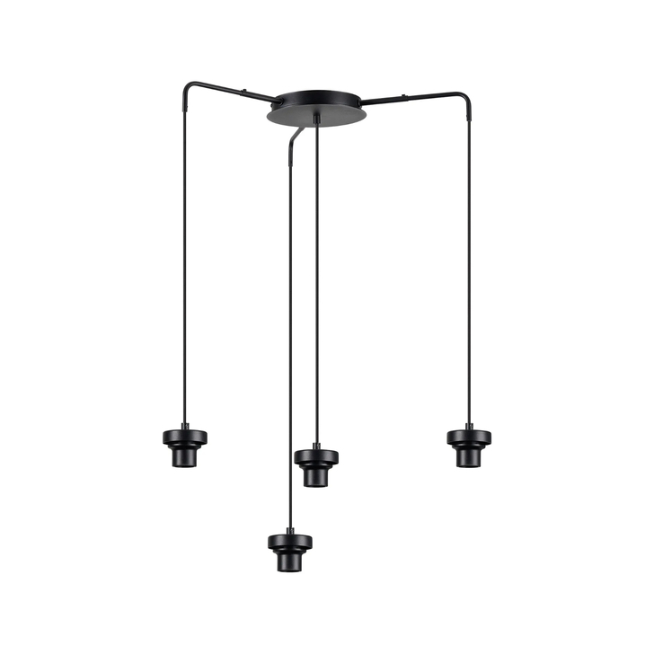 Idolite Devine Satin Black 4 Light E27 Round Multiple Spider Pendant (FRAME ONLY)