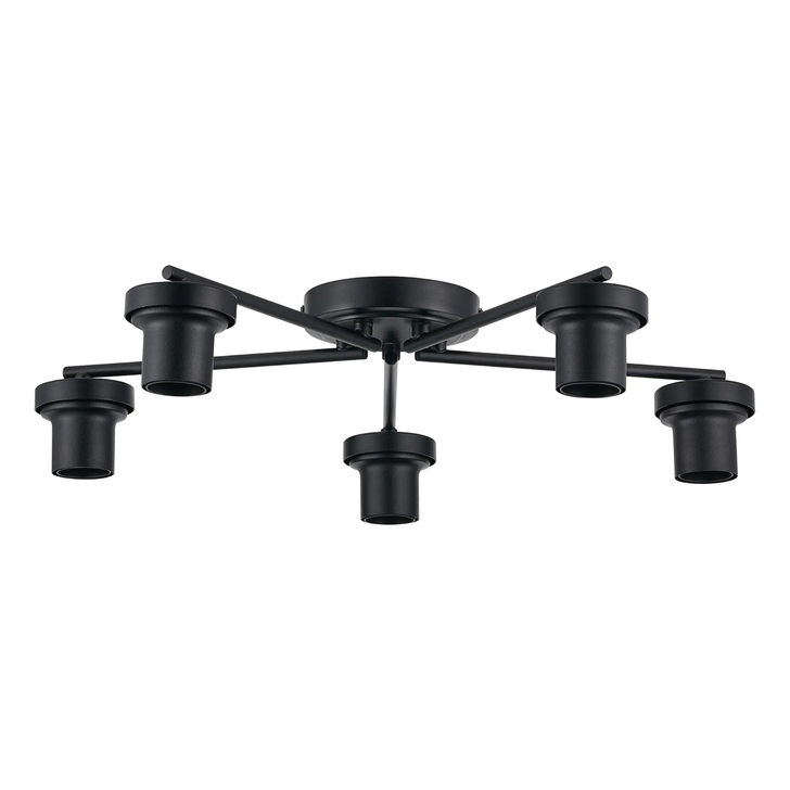 Idolite Devine Satin Black 5 Light Flush Ceiling (FRAME ONLY)