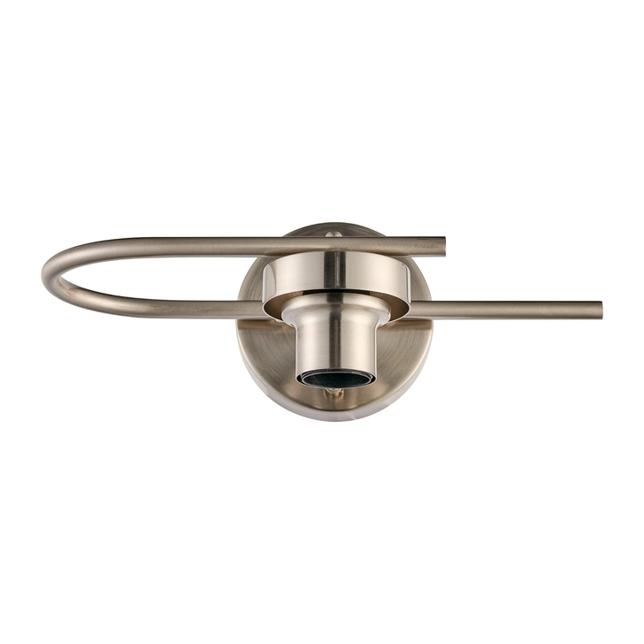 Idolite Devine Satin Nickel 1 Light E27 Switched Wall Light Round (FRAME ONLY)