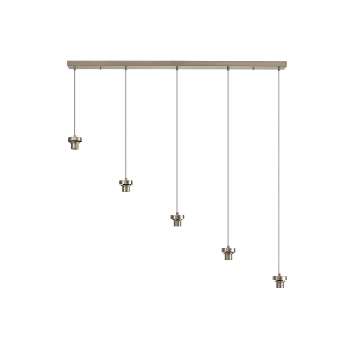 Idolite Devine Satin Nickel 5 Light E27 2m Linear Multiple Pendant (FRAME ONLY)