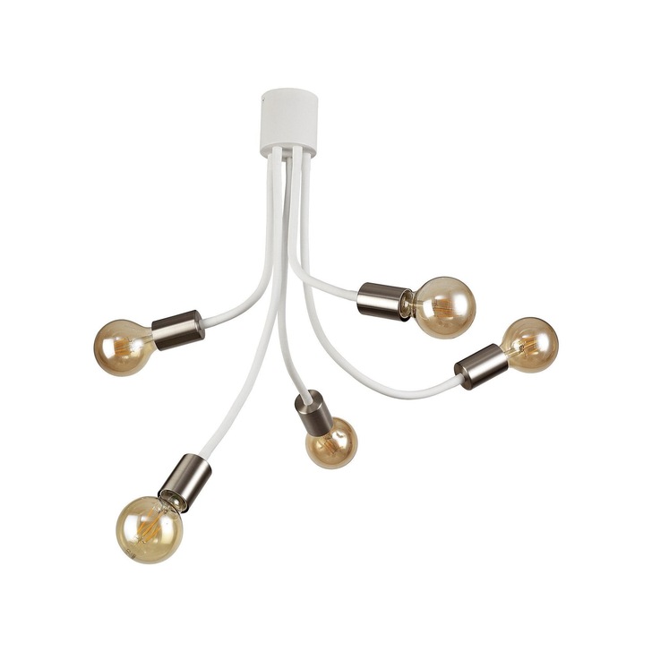 Idolite Dolomite Satin White Finish 5 Light Flexible Ceiling Light