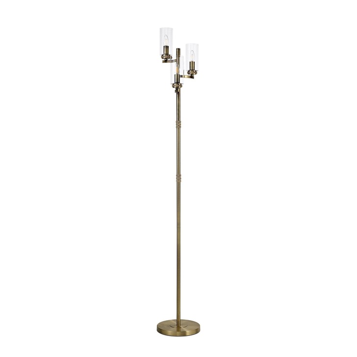 Idolite Euston Antique Brass 3 Light Floor Lamp