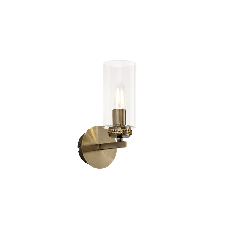 Idolite Euston Antique Brass Single Wall Light