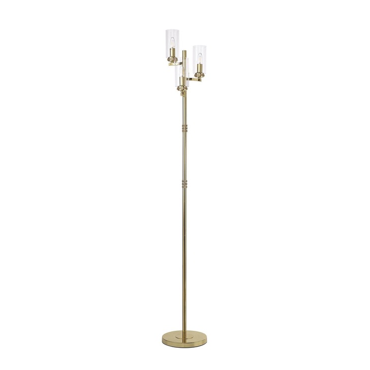 Idolite Euston Polished Gold 3 Light Floor Lamp