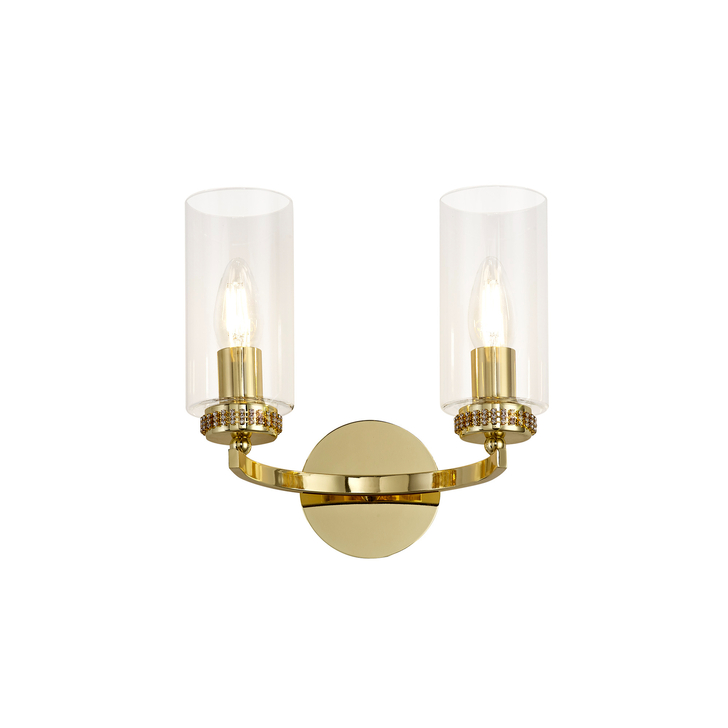 Idolite Euston Polished Gold Double Wall Light