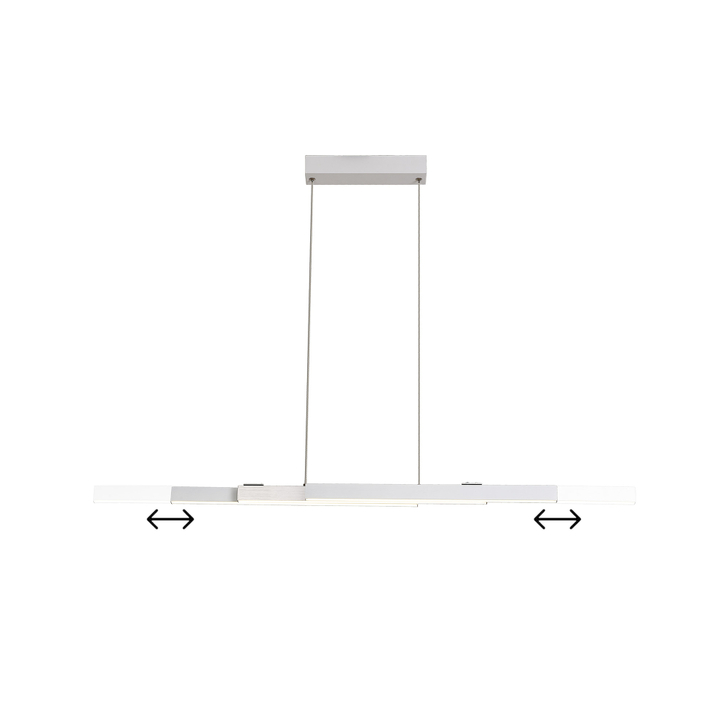 Idolite Ezra Extendable Linear Pendant : 24W LED: 4000K: Sand White/Aluminium