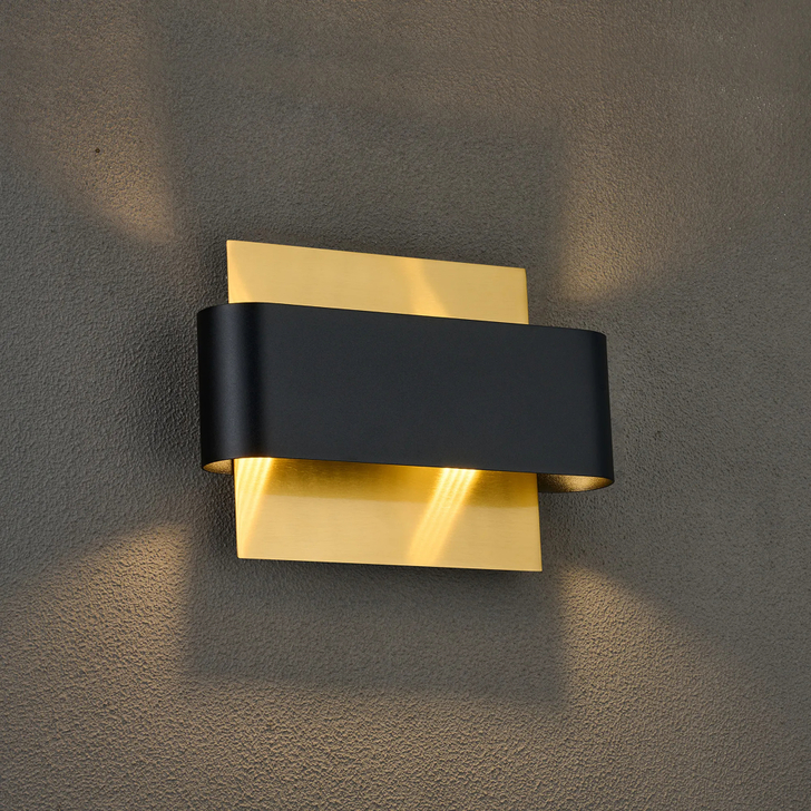 Idolite Garda Wall Lamp: 2 Light G9: Brass Gold/Painted Black
