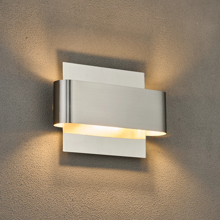 Idolite Garda Wall Lamp: 2 Light G9: Polished Nickel/Satin Nickel