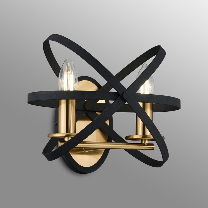 Idolite Genesis Black And Gold Double Wall Light