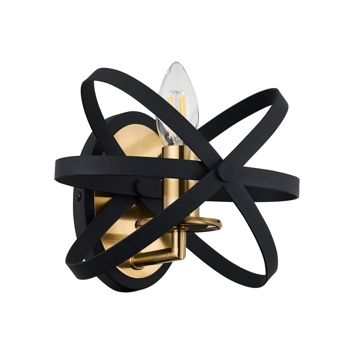 Idolite Genesis Black And Gold Single Wall Light