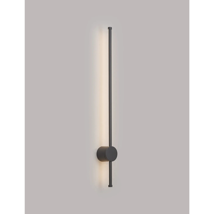 Idolite Ghent Slim Linear Exterior Wall Lamp: 14W LED: 3000K: IP54: Dark Grey