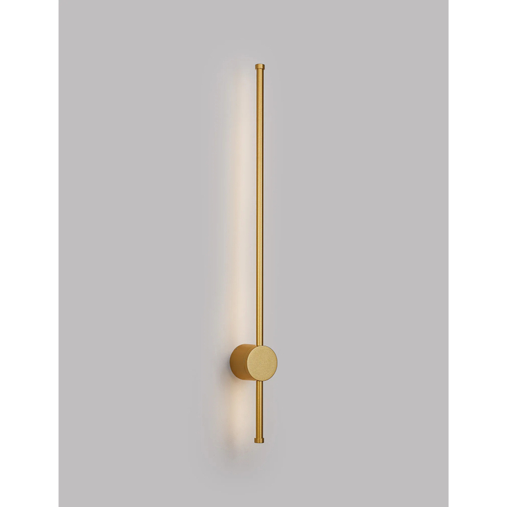 Idolite Ghent Slim Linear Exterior Wall Lamp: 14W LED: 3000K: IP54: Sand Gold