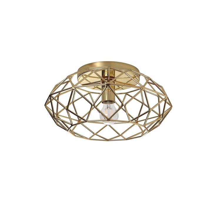 Idolite Greenford Polished Brass Flush Ceiling Light