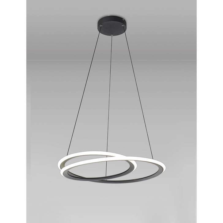 Idolite Hadrian Black Finish LED Pendant Light - 4000K