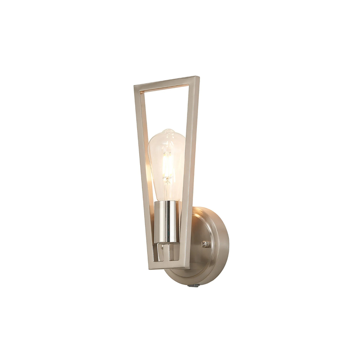 Idolite Helm Satin Nickel & Polished Nickel Single Wall Light
