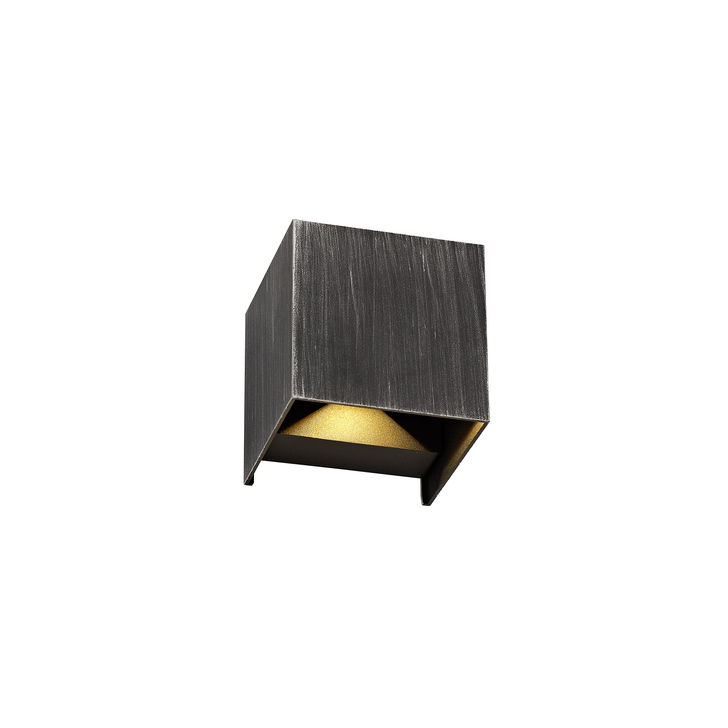 Idolite Ickenham Black/Silver Led Exterior Wall Light - 3000K